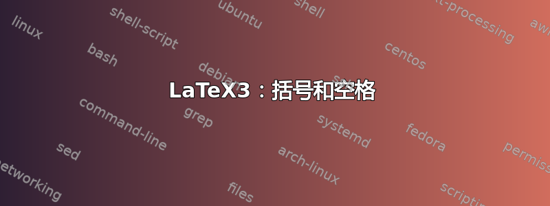 LaTeX3：括号和空格