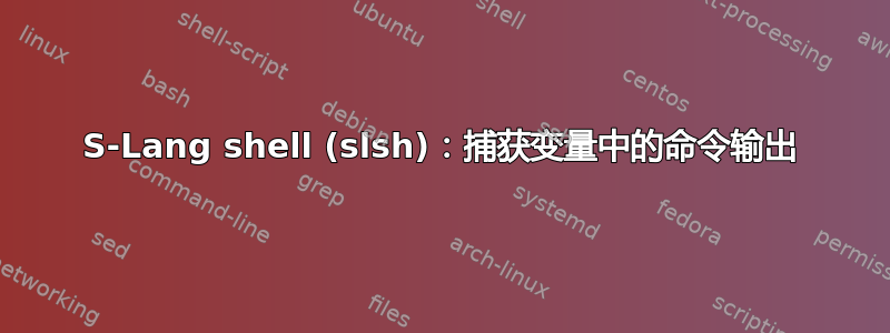 S-Lang shell (slsh)：捕获变量中的命令输出