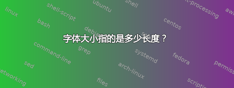 字体大小指的是多少长度？