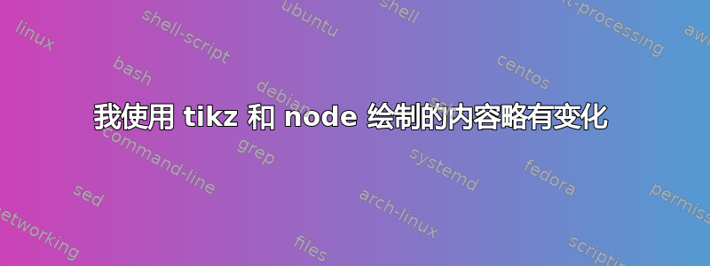 我使用 tikz 和 node 绘制的内容略有变化