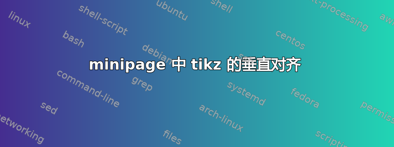 minipage 中 tikz 的垂直对齐