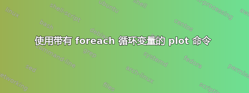 使用带有 foreach 循环变量的 plot 命令