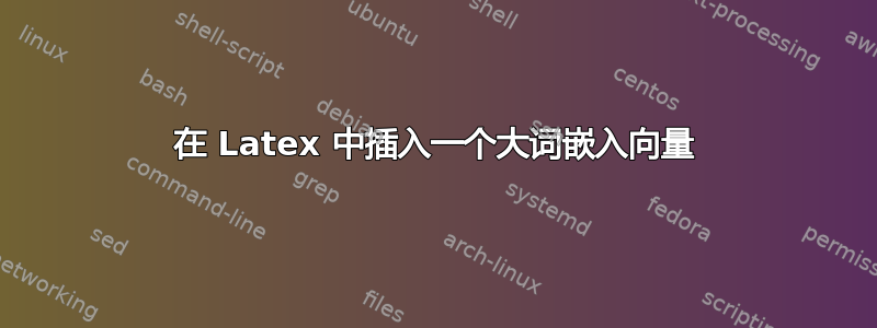 在 Latex 中插入一个大词嵌入向量