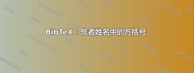 BibTeX：作者姓名中的方括号