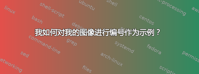 我如何对我的图像进行编号作为示例？