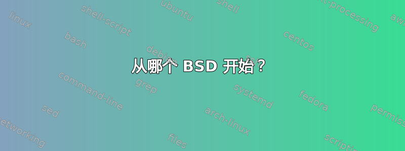 从哪个 BSD 开始？