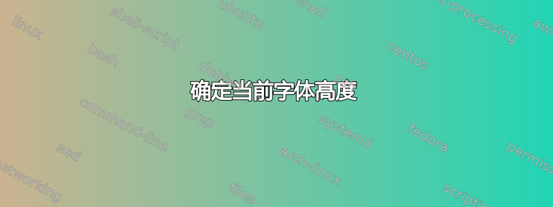 确定当前字体高度