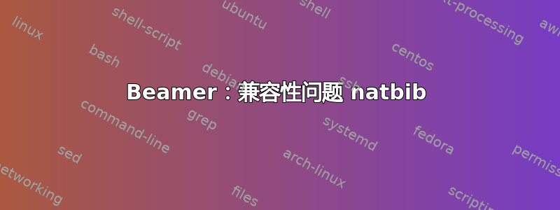 Beamer：兼容性问题 natbib