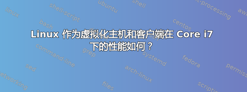 Linux 作为虚拟化主机和客户端在 Core i7 下的性能如何？