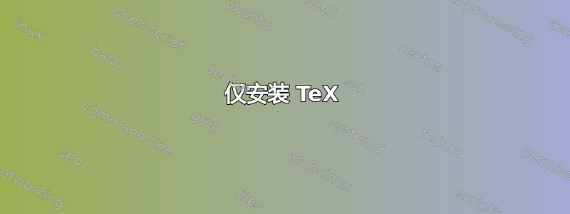 仅安装 TeX