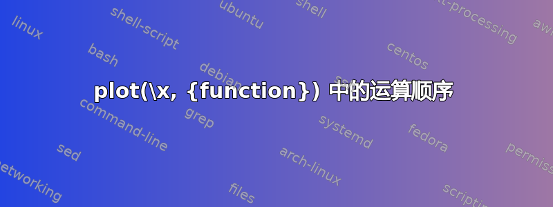 plot(\x, {function}) 中的运算顺序