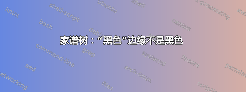 家谱树：“黑色”边缘不是黑色