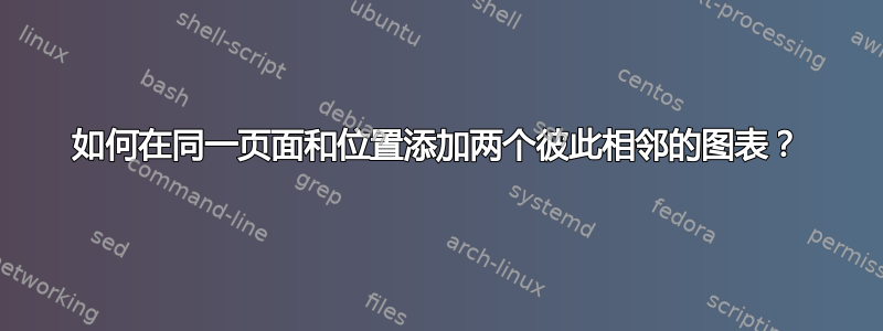 如何在同一页面和位置添加两个彼此相邻的图表？