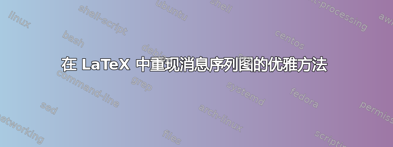 在 LaTeX 中重现消息序列图的优雅方法