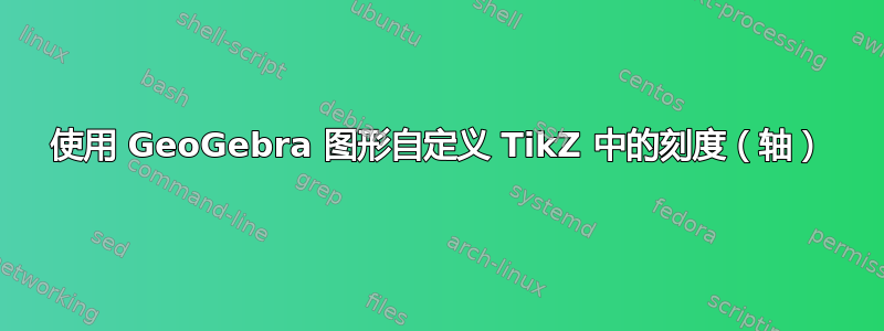 使用 GeoGebra 图形自定义 TikZ 中的刻度（轴）