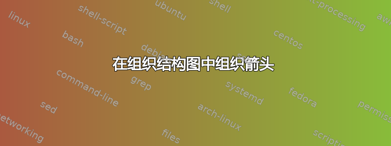 在组织结构图中组织箭头