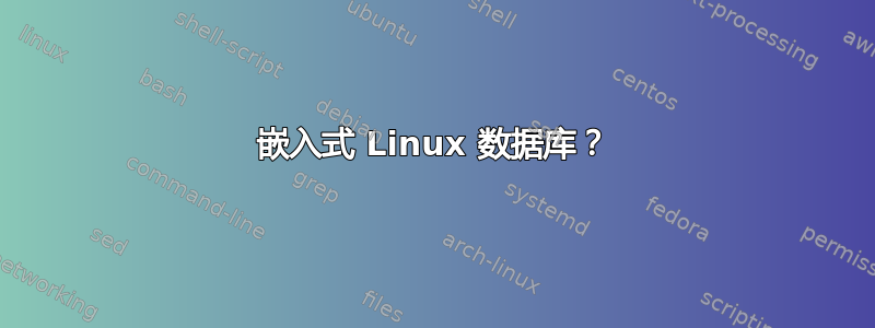 嵌入式 Linux 数据库？