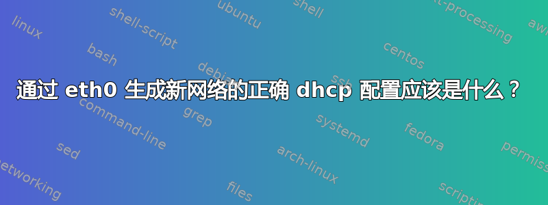 通过 eth0 生成新网络的正确 dhcp 配置应该是什么？