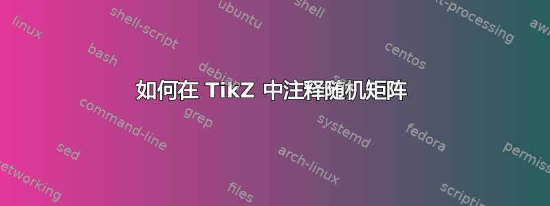 如何在 TikZ 中注释随机矩阵