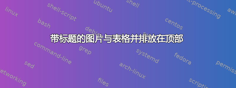 带标题的图片与表格并排放在顶部