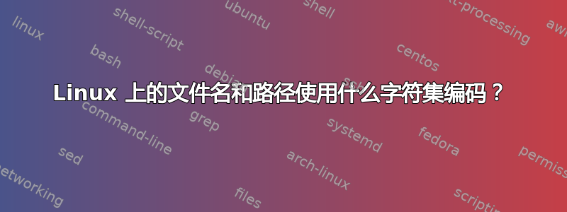 Linux 上的文件名和路径使用什么字符集编码？