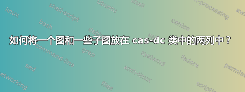 如何将一个图和一些子图放在 cas-dc 类中的两列中？