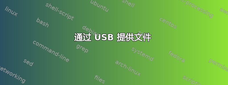 通过 USB 提供文件