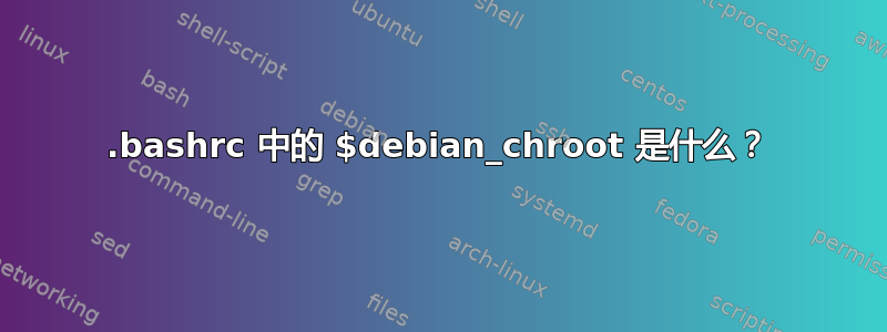 .bashrc 中的 $debian_chroot 是什么？