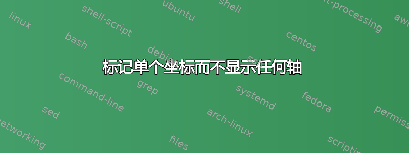 标记单个坐标而不显示任何轴