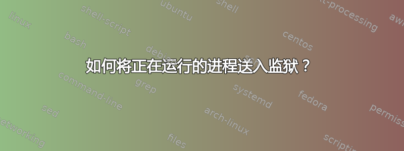 如何将正在运行的进程送入监狱？