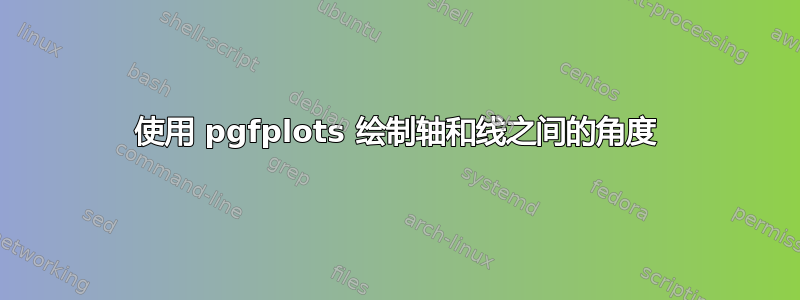 使用 pgfplots 绘制轴和线之间的角度