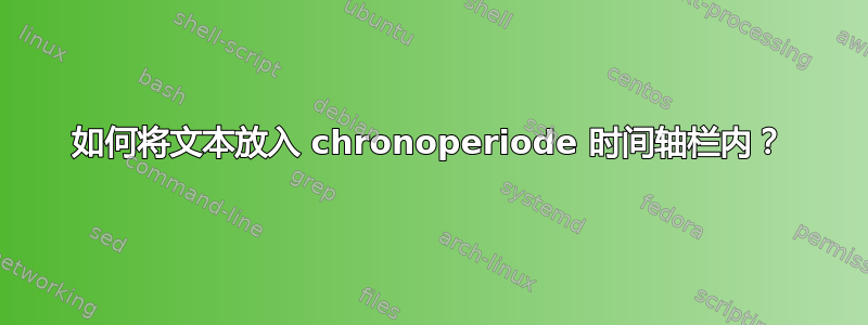 如何将文本放入 chronoperiode 时间轴栏内？