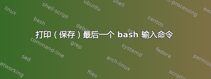 打印（保存）最后一个 bash 输入命令