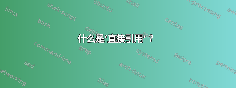 什么是‘直接引用’？