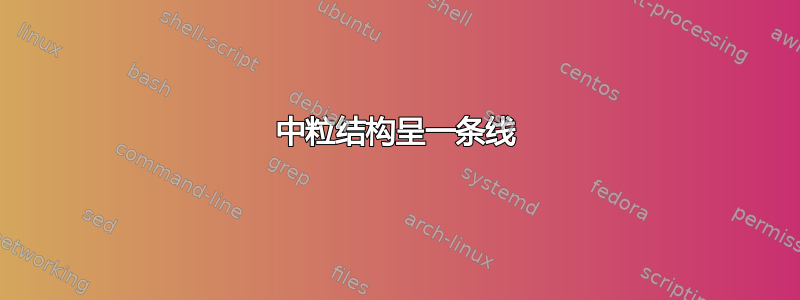 中粒结构呈一条线