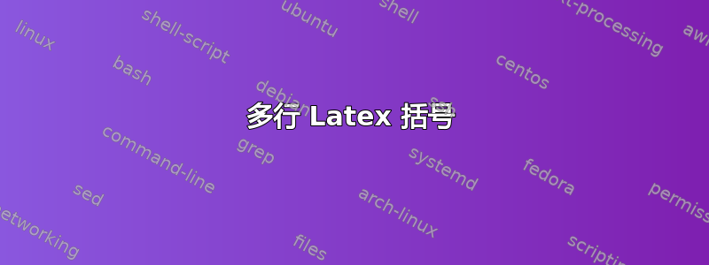 多行 Latex 括号