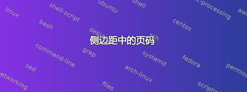 侧边距中的页码