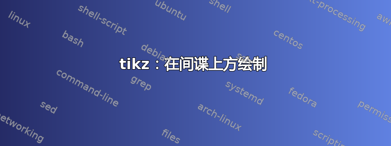 tikz：在间谍上方绘制