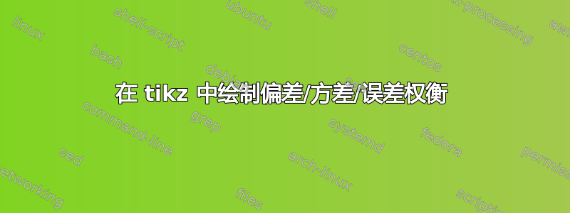 在 tikz 中绘制偏差/方差/误差权衡