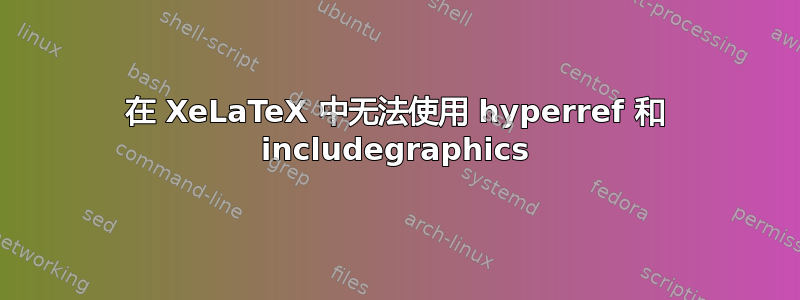 在 XeLaTeX 中无法使用 hyperref 和 includegraphics