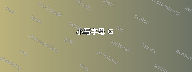 小写字母 G