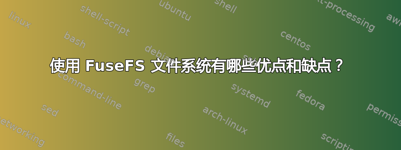 使用 FuseFS 文件系统有哪些优点和缺点？