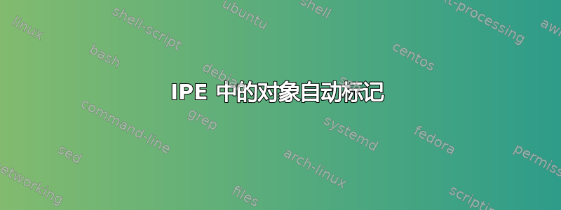 IPE 中的对象自动标记