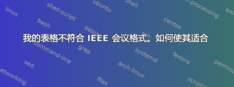 我的表格不符合 IEEE 会议格式。如何使其适合