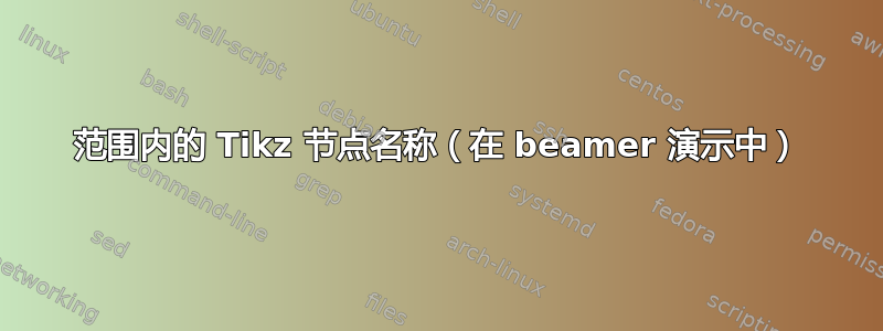 范围内的 Tikz 节点名称（在 beamer 演示中）