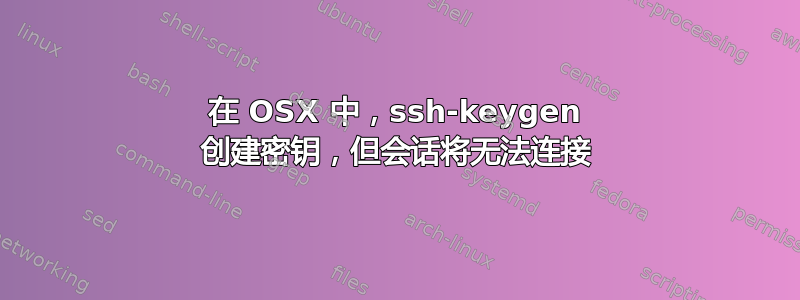 在 OSX 中，ssh-keygen 创建密钥，但会话将无法连接