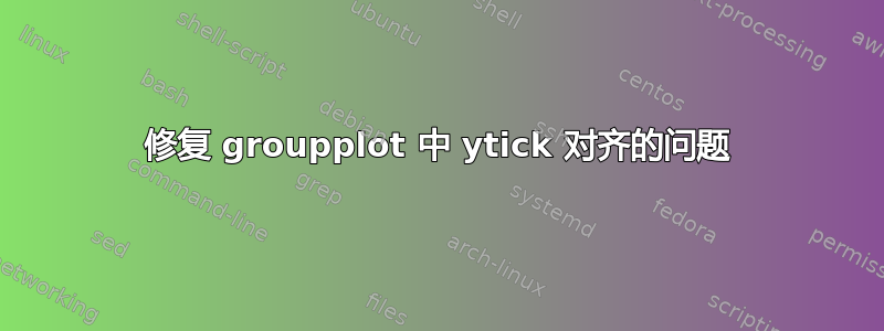 修复 groupplot 中 ytick 对齐的问题