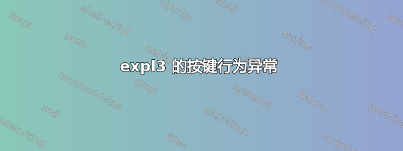 expl3 的按键行为异常