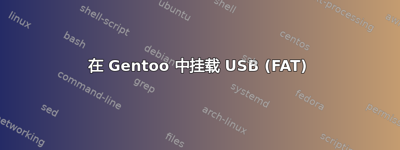 在 Gentoo 中挂载 USB (FAT)