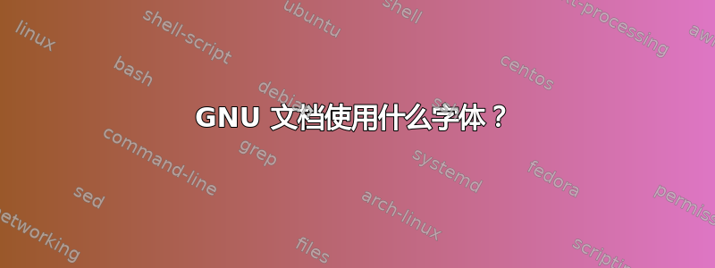 GNU 文档使用什么字体？